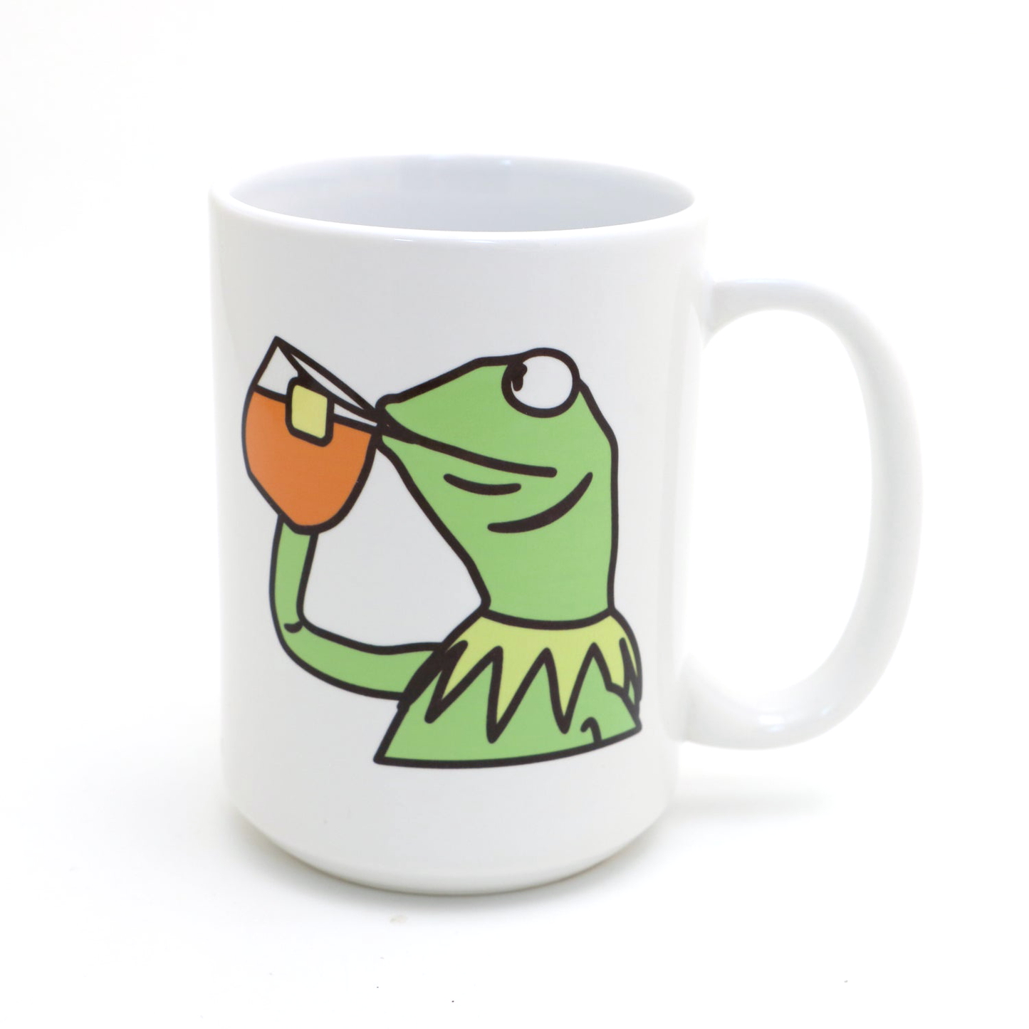 Kermit Drinking Tea Mug, 15 oz, Internet Meme Mug