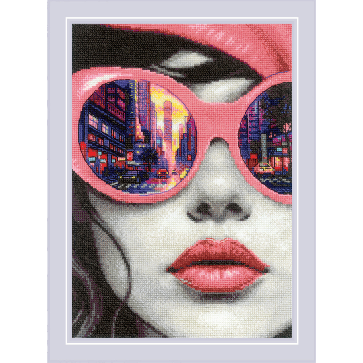 RIOLIS Cross Stitch Kit Big City Rhythm 2331 Urban Woman