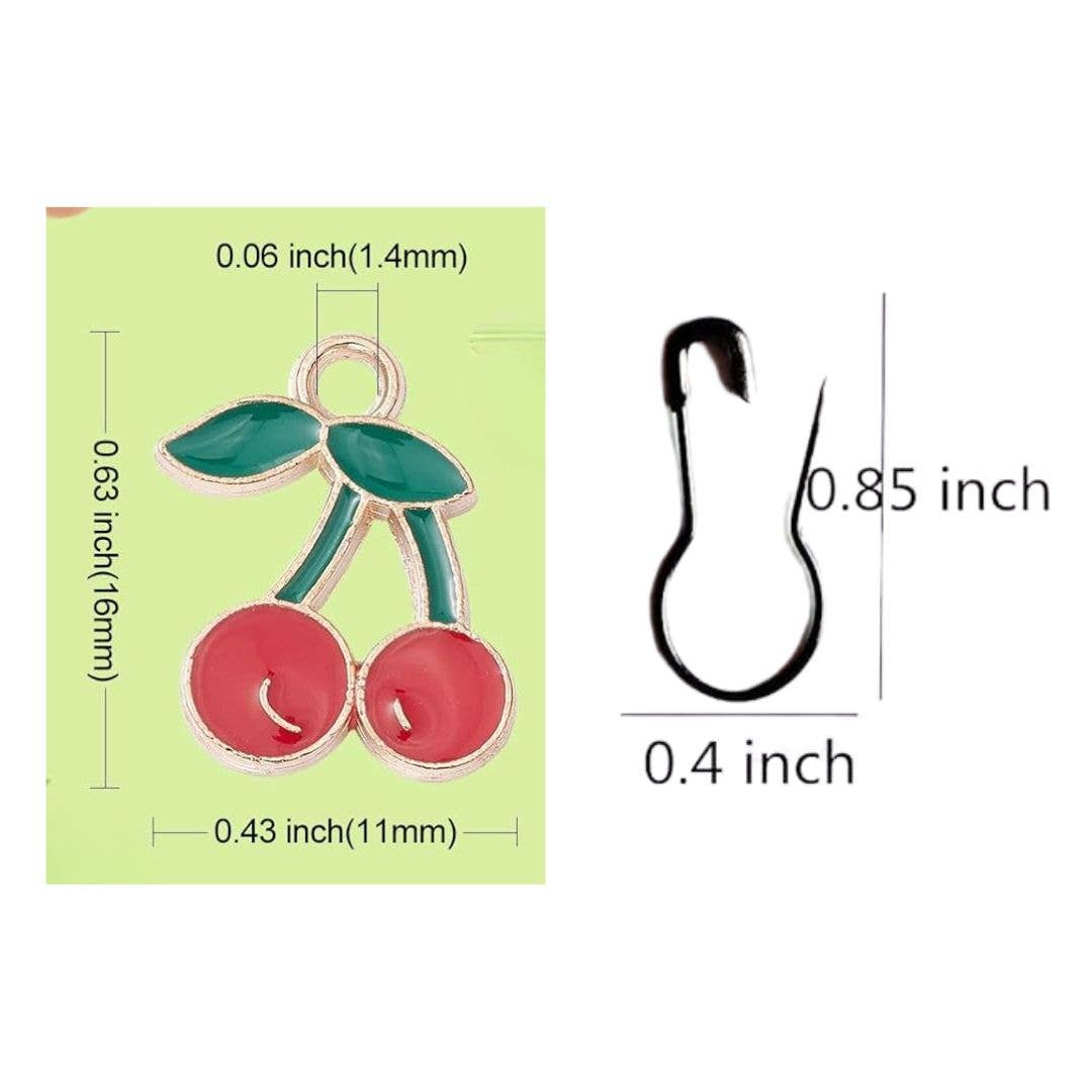 Red Cherries Stitch Markers, Crochet and Knit Tools