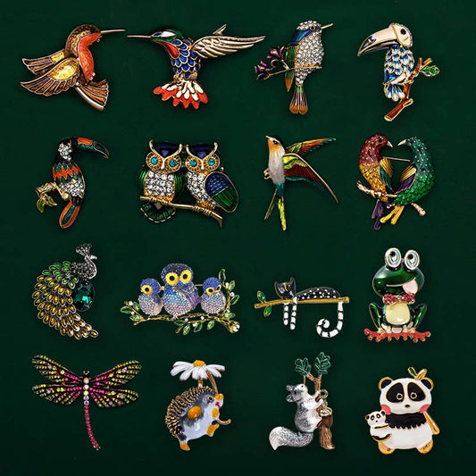 Enamel dragonfly butterfly animal series pin brooch