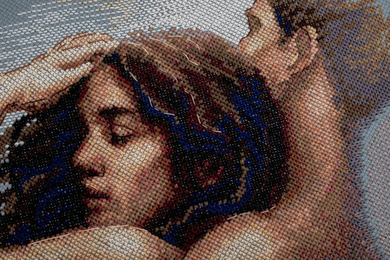 AINE Cross Stitch Kit Together A1036 Couple Romance Portrait