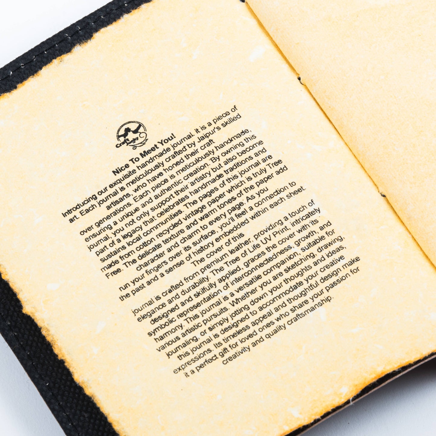 Leather Journal Notebook with Book Lover Print Quote Journal