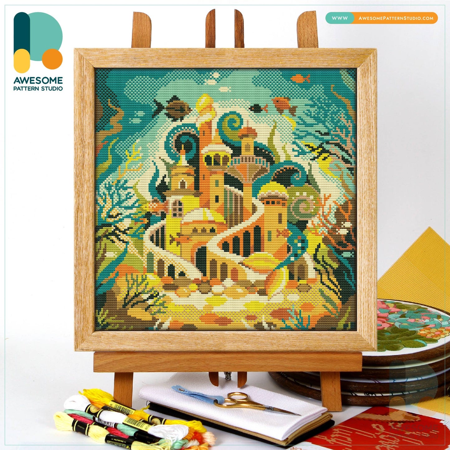 Little Mermaid Castle CS2913, Counted Cross Stitch Kit