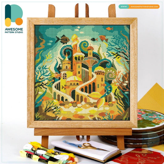 Little Mermaid Castle CS2913, Counted Cross Stitch Kit