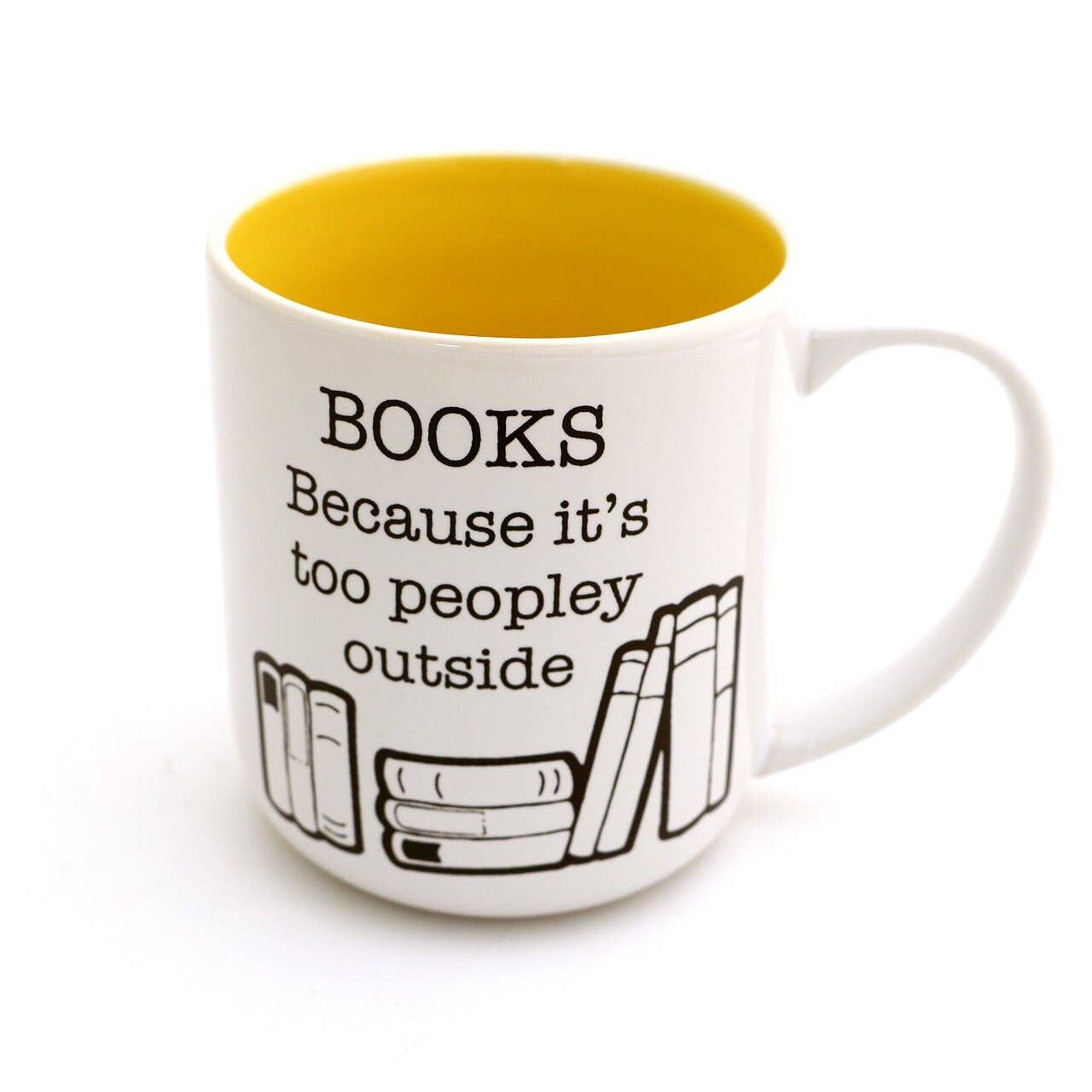 Books Because It's Too Peopley Outside Mug