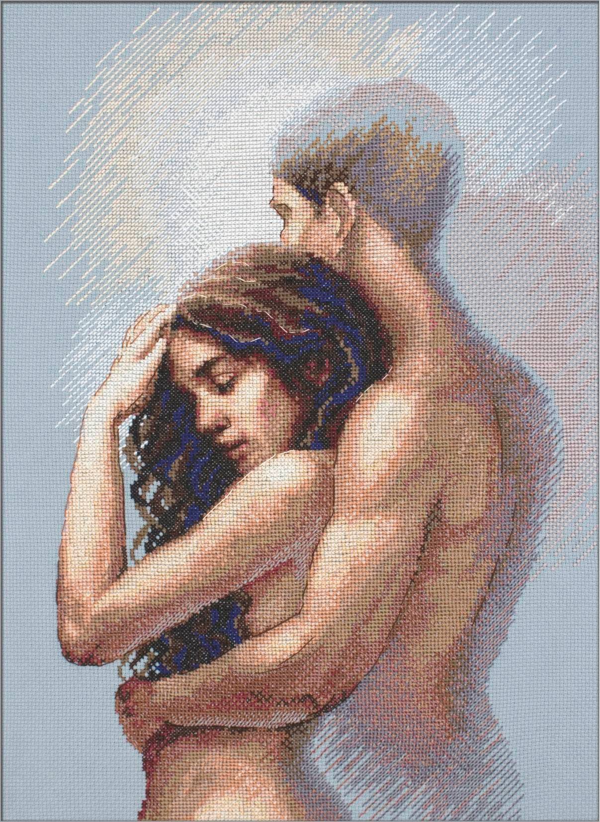 AINE Cross Stitch Kit Together A1036 Couple Romance Portrait