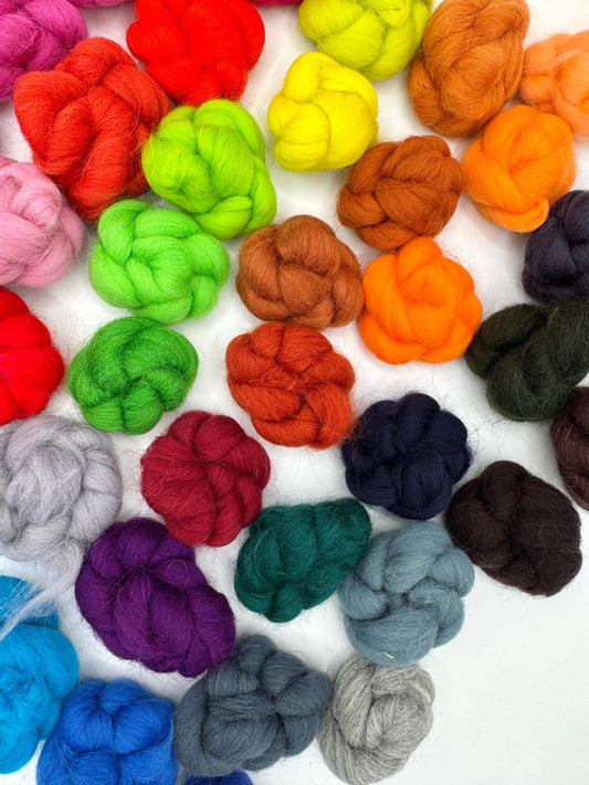 100 colors Needle Felting Wool 100% Merino Wool/Spinning/Super soft 21 Micron