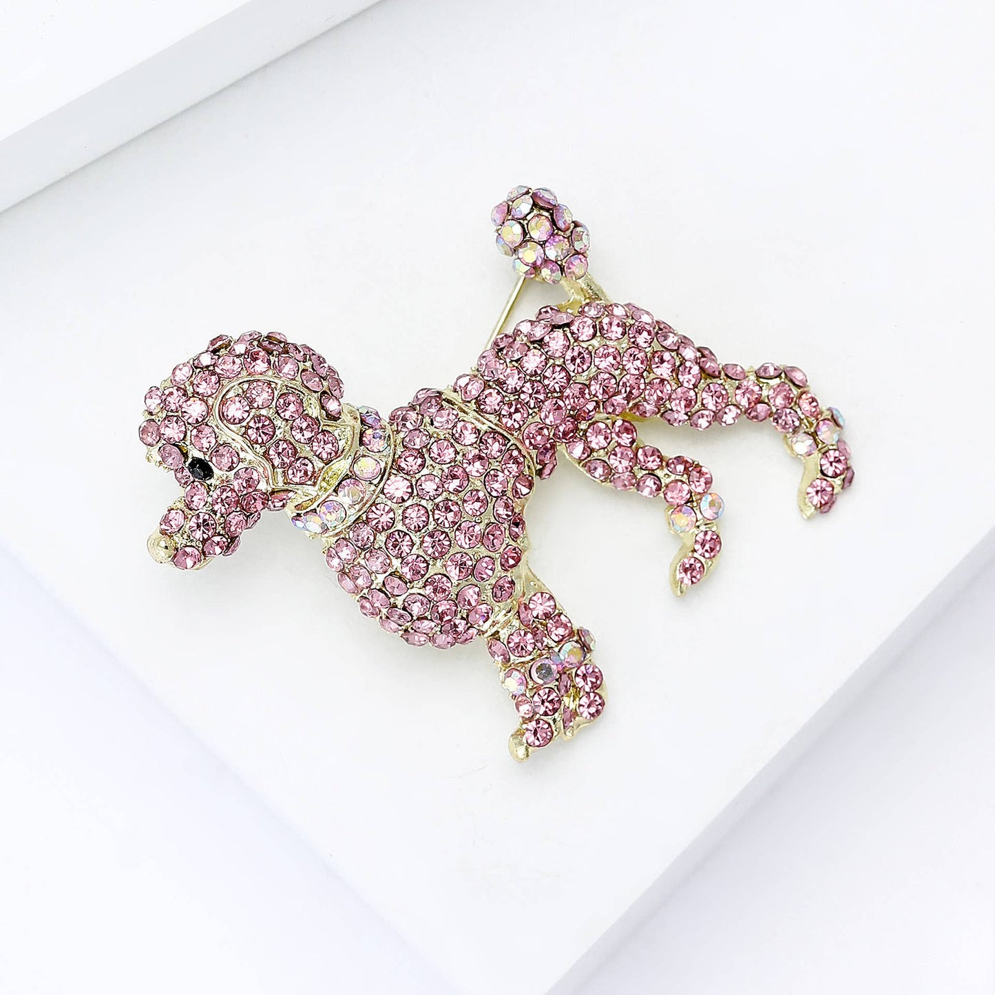 Sparkling Poodle Brooches, Dog Animal Pin Accessories