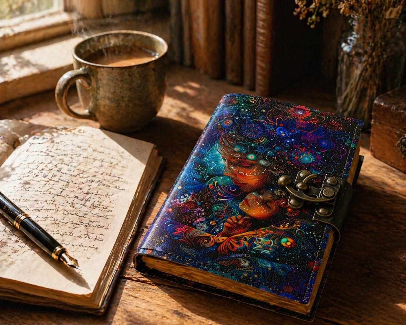 Vintage Rustic Leather Journal Handmade Diary gift for women