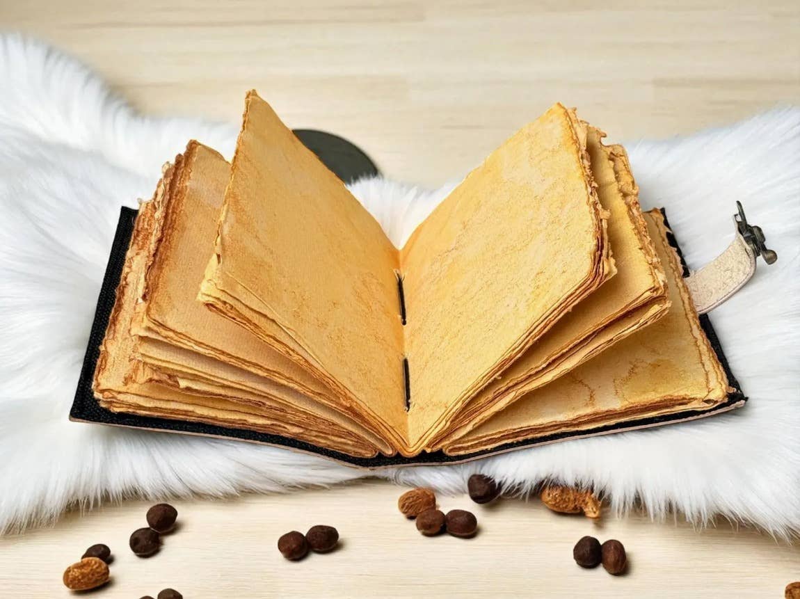 Leather Bound Journal Handmade Vintage Grimoire Notebook