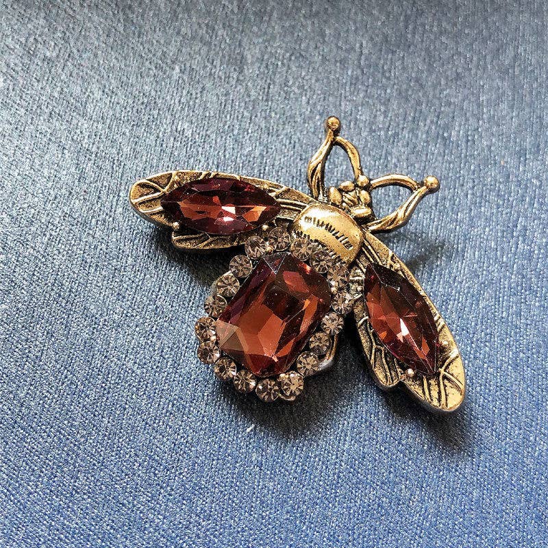 Lovely Diamond Dragonfly Butterfly Brooch Pin