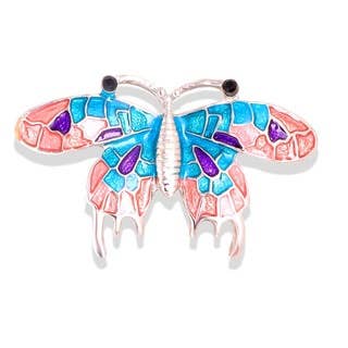 Lovely Diamond Dragonfly Butterfly Brooch Pin