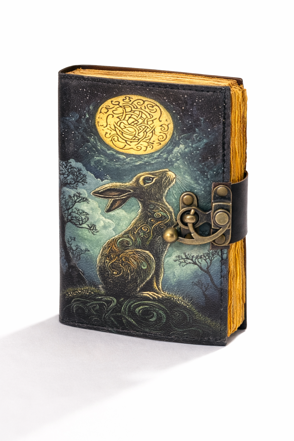 Leather Journal Blank Vintage Grimoire Notebook Diary