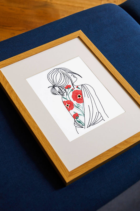 DMC Designer Embroidery Kit - Portrait Poppies, TB202S