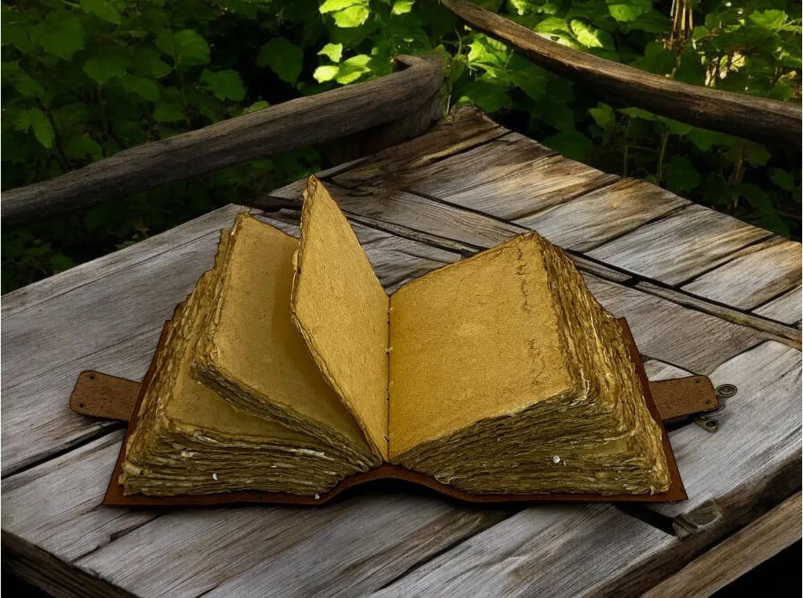 Phoenix Leather Journal with Firebird Art | Fantasy Notebook