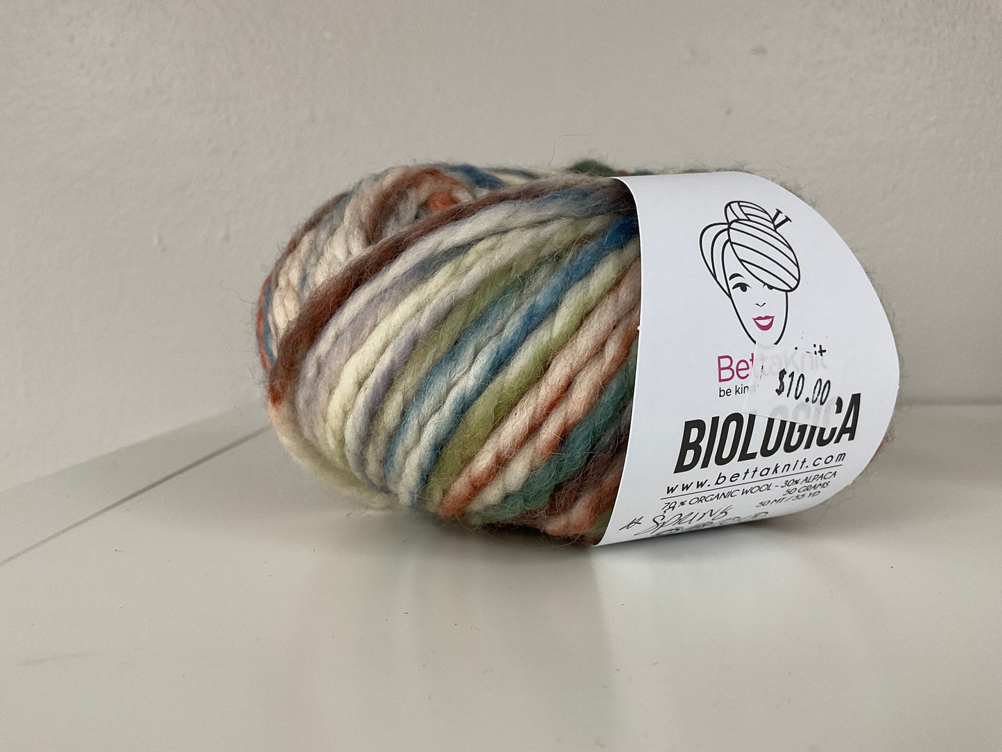 Betta Knit- Biological Print-70% Organic Wool 30% Alpaca Yarn