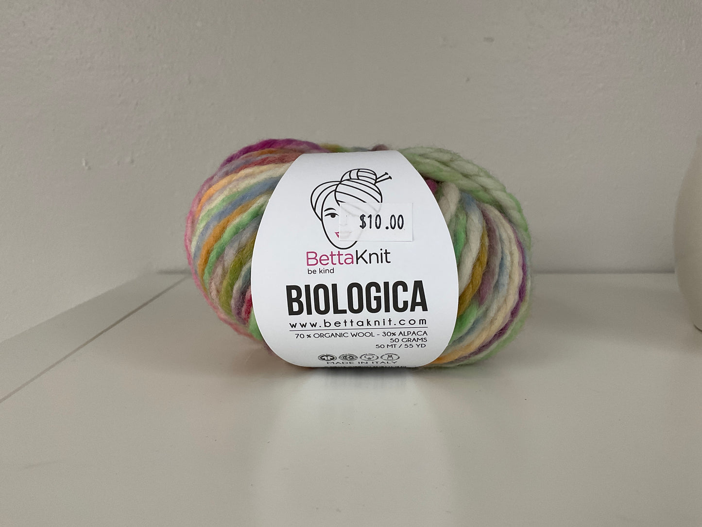 Betta Knit- Biological Print-70% Organic Wool 30% Alpaca Yarn